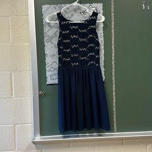 Blue dress with silver sequins